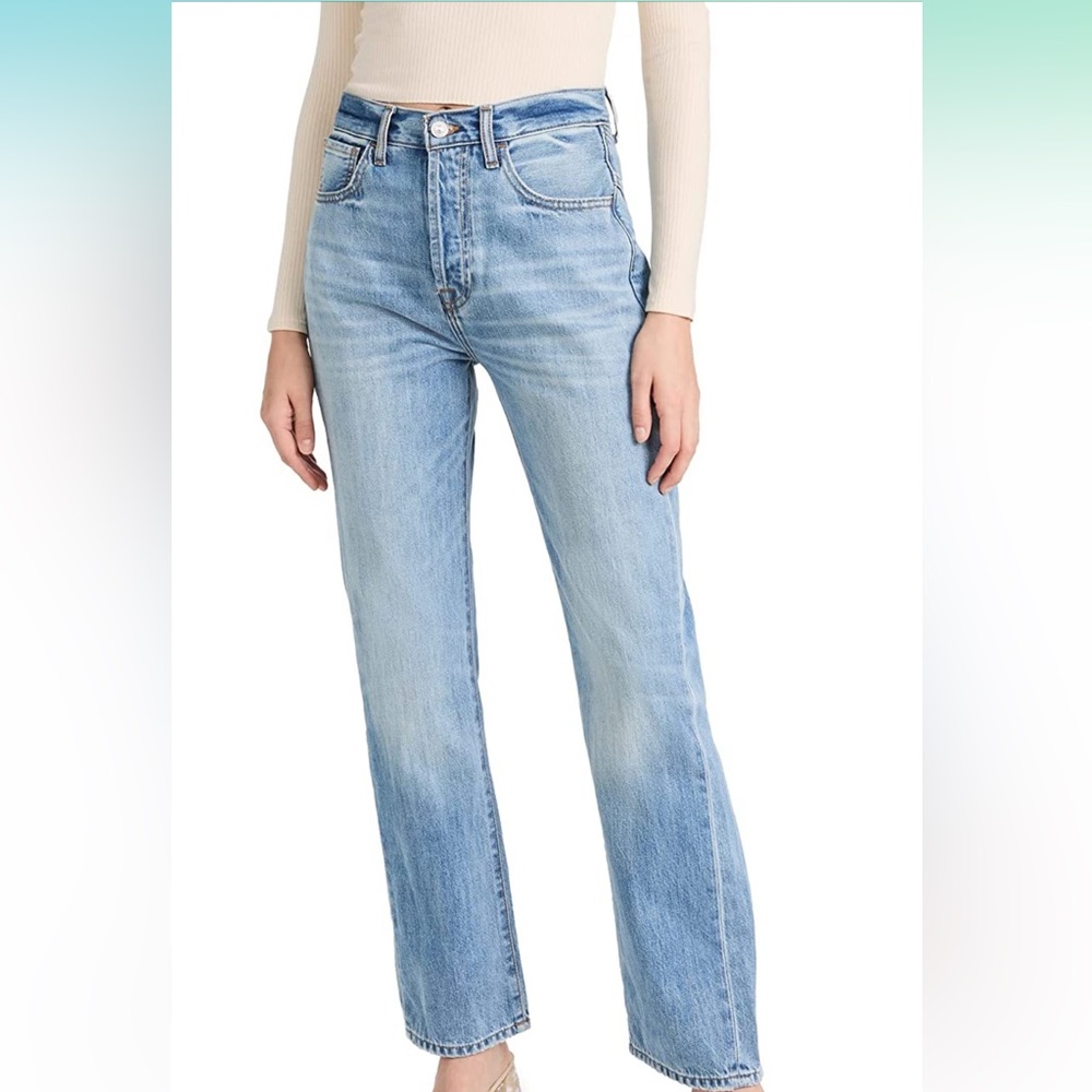 7 For All Mankind Women's Star Panel Easy Straight Jeans